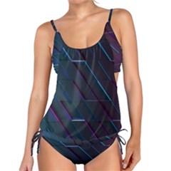 Glass-scifi-violet-ultraviolet Tankini Set by Semog4