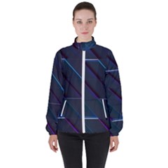 Glass-scifi-violet-ultraviolet Women s High Neck Windbreaker by Semog4