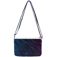 Glass-scifi-violet-ultraviolet Double Gusset Crossbody Bag