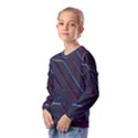 Glass-scifi-violet-ultraviolet Kids  Long Sleeve Tee with Frill  View2