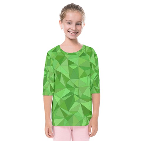 Mosaic-tile-geometrical-abstract Kids  Quarter Sleeve Raglan Tee by Semog4