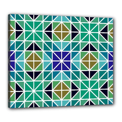 Mosaic-triangle-symmetry- Canvas 24  X 20  (stretched) by Semog4