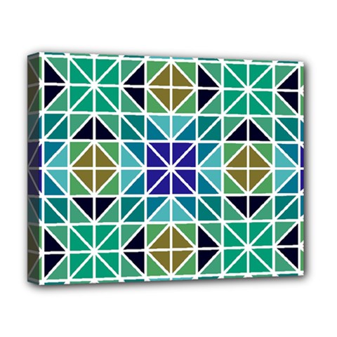 Mosaic-triangle-symmetry- Deluxe Canvas 20  X 16  (stretched) by Semog4