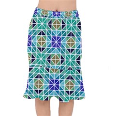 Mosaic-triangle-symmetry- Short Mermaid Skirt by Semog4