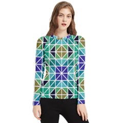 Mosaic-triangle-symmetry- Women s Long Sleeve Rash Guard by Semog4