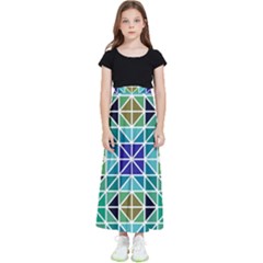 Mosaic-triangle-symmetry- Kids  Flared Maxi Skirt by Semog4