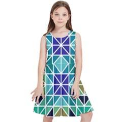 Mosaic-triangle-symmetry- Kids  Skater Dress by Semog4