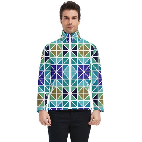 Mosaic-triangle-symmetry- Men s Bomber Jacket by Semog4