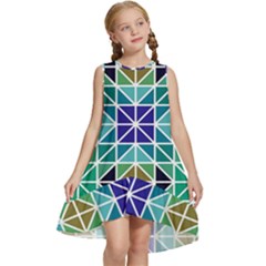 Mosaic-triangle-symmetry- Kids  Frill Swing Dress by Semog4