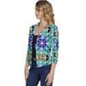 Mosaic-triangle-symmetry- Women s Casual 3/4 Sleeve Spring Jacket View2