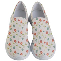 Floral-pattern-wallpaper-retro Women s Lightweight Slip Ons by Semog4