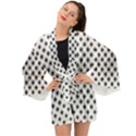 Stylized-flower-floral-pattern Long Sleeve Kimono View1