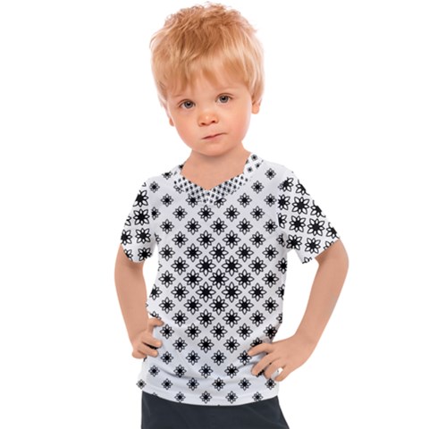 Stylized-flower-floral-pattern Kids  Sports Tee by Semog4