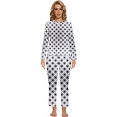 Stylized-flower-floral-pattern Womens  Long Sleeve Lightweight Pajamas Set by Semog4