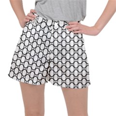 Black-pattern-halftone-wallpaper Women s Ripstop Shorts by Semog4