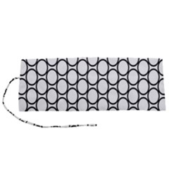 Black-pattern-halftone-wallpaper Roll Up Canvas Pencil Holder (s) by Semog4