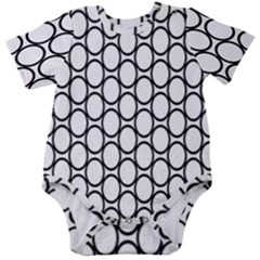 Black-pattern-halftone-wallpaper Baby Short Sleeve Bodysuit by Semog4