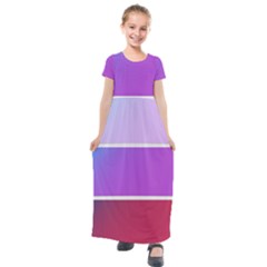 Pattern-banner-set-dot-abstract Kids  Short Sleeve Maxi Dress by Semog4