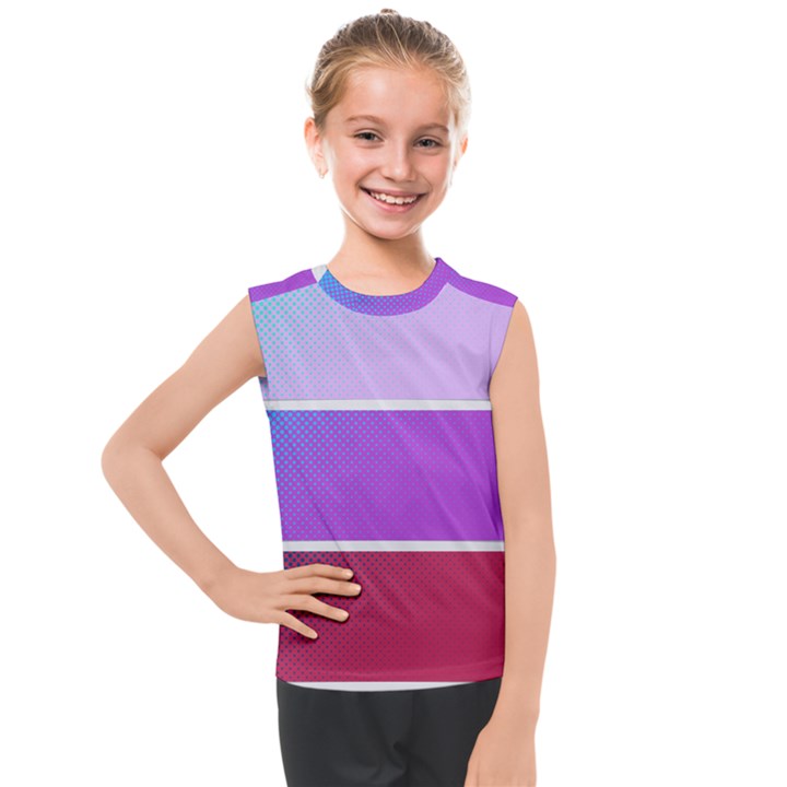 Pattern-banner-set-dot-abstract Kids  Mesh Tank Top