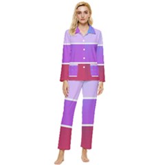 Pattern-banner-set-dot-abstract Womens  Long Sleeve Velvet Pocket Pajamas Set by Semog4