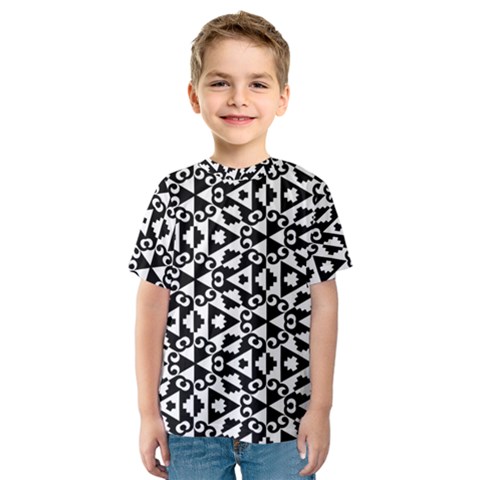 Geometric-tile-background Kids  Sport Mesh Tee by Semog4