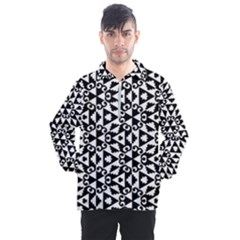 Geometric-tile-background Men s Half Zip Pullover by Semog4