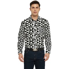 Geometric-tile-background Men s Long Sleeve Pocket Shirt  by Semog4