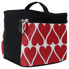 Hearts-pattern-seamless-red-love Make Up Travel Bag (big) by Semog4