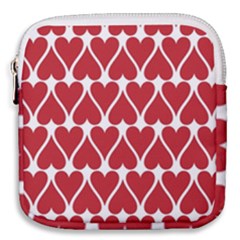 Hearts-pattern-seamless-red-love Mini Square Pouch by Semog4