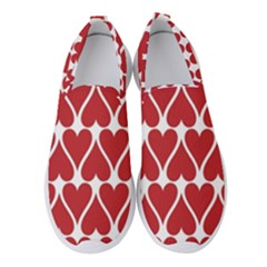 Hearts-pattern-seamless-red-love Women s Slip On Sneakers by Semog4