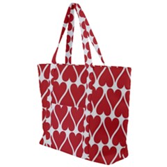 Hearts-pattern-seamless-red-love Zip Up Canvas Bag by Semog4