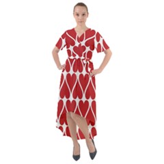 Hearts-pattern-seamless-red-love Front Wrap High Low Dress by Semog4