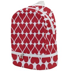 Hearts-pattern-seamless-red-love Zip Bottom Backpack by Semog4