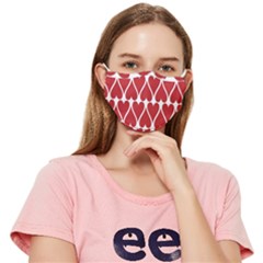 Hearts-pattern-seamless-red-love Fitted Cloth Face Mask (adult) by Semog4