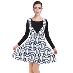 Ellipse-pattern-ellipse-dot-pattern Plunge Pinafore Dress by Semog4