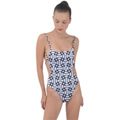 Ellipse-pattern-ellipse-dot-pattern Tie Strap One Piece Swimsuit by Semog4