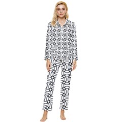 Ellipse-pattern-ellipse-dot-pattern Womens  Long Sleeve Velvet Pocket Pajamas Set