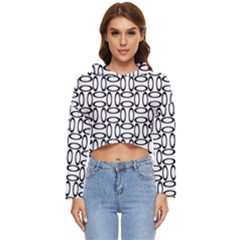 Ellipse-pattern-ellipse-dot-pattern Women s Lightweight Cropped Hoodie by Semog4