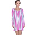 Geometric-3d-design-pattern-pink Long Sleeve Nightdress View1