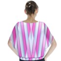 Geometric-3d-design-pattern-pink Batwing Chiffon Blouse View2