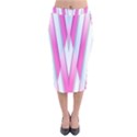 Geometric-3d-design-pattern-pink Velvet Midi Pencil Skirt View1