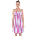 Geometric-3d-design-pattern-pink Ruffle Detail Chiffon Dress View1