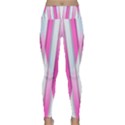 Geometric-3d-design-pattern-pink Lightweight Velour Classic Yoga Leggings View1