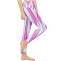 Geometric-3d-design-pattern-pink Lightweight Velour Classic Yoga Leggings View4