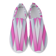 Geometric-3d-design-pattern-pink Women s Slip On Sneakers by Semog4