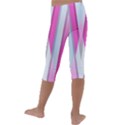 Geometric-3d-design-pattern-pink Kids  Lightweight Velour Capri Leggings  View4