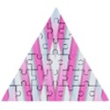 Geometric-3d-design-pattern-pink Wooden Puzzle Triangle View1