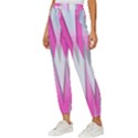 Geometric-3d-design-pattern-pink Women s Cropped Drawstring Pants View2