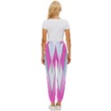 Geometric-3d-design-pattern-pink Women s Cropped Drawstring Pants View4