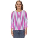 Geometric-3d-design-pattern-pink Cut Out Wide Sleeve Top View1